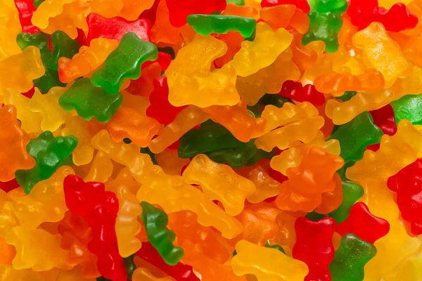 Jelly Tasty Sweats Bears Background Top View — Stock Photo, Image