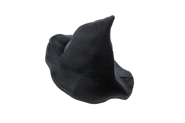 Шляпа Ведьмы Выделена Белом Фоне Хэллоуинская Ткань — стоковое фото