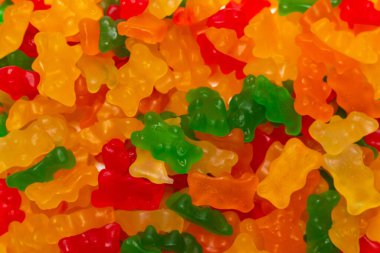 Jöle gibi kokan eşofmanlar arka planda. Üst görünüm.