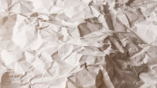 Crumpled White Paper Background Top View — Stock Photo, Image