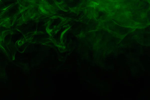 Vapor Verde Sobre Fondo Negro Copiar Espacio — Foto de Stock