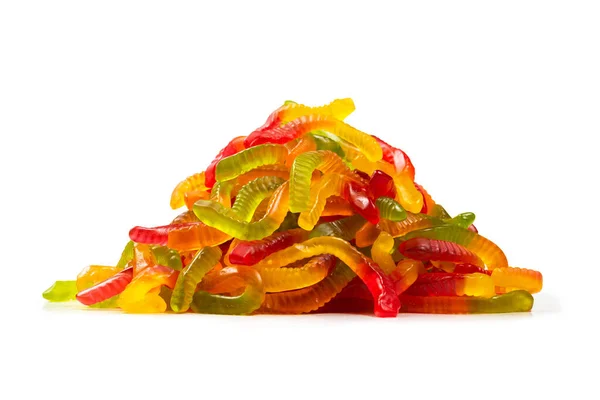 Saftige Bunte Gelee Bonbons Gummibärchen Schlangen — Stockfoto