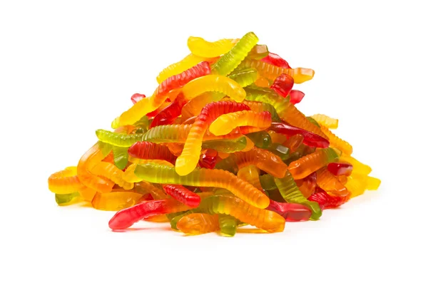 Juicy Colorful Jelly Sweets Gummy Candies Snakes — Stock Photo, Image