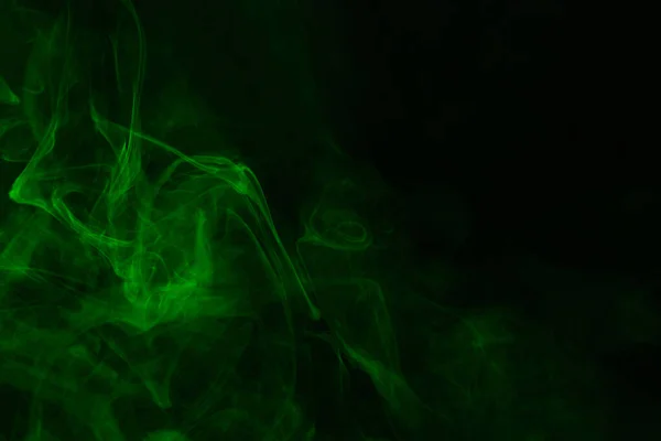 Green Steam Black Background Copy Space — Stock Photo, Image