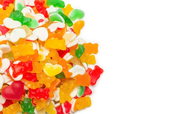 Assorted Gummy Candies Top View Jelly Sweets — Stock Photo, Image