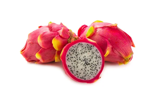 Γλυκό Νόστιμο Φρούτο Δράκο Pitaya Απομονώνονται Λευκό Φόντο — Φωτογραφία Αρχείου