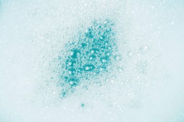 Yeşil köpük arka plan, üst manzara. Boşluğu kopyala. 