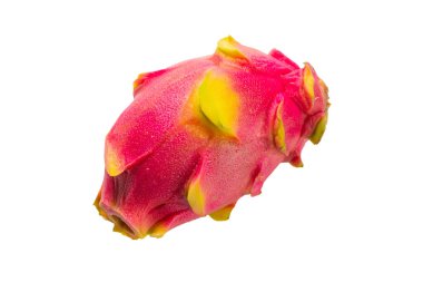 Tatlı ejderha meyvesi ya da beyaz arka planda izole edilmiş pitaya..