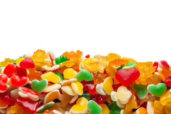 Assorted Gummy Candies Top View Jelly Sweets — Stock Photo, Image