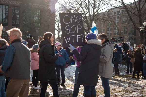 Ann Arbor Michigan 2018 Marcha de la Mujer —  Fotos de Stock