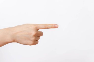 parmak hareketleri yalıtılmış beyaz arka plan