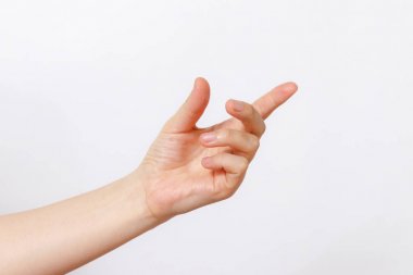 parmak hareketleri yalıtılmış beyaz arka plan