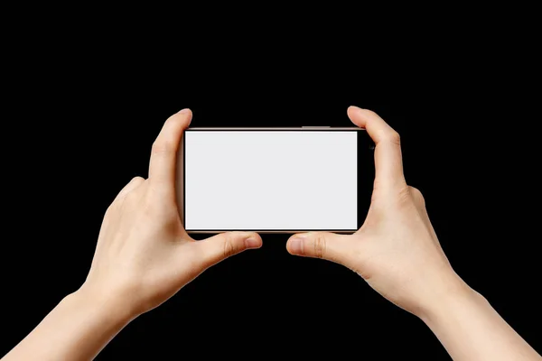 Bir elde ekran akıllı telefonuna dokun