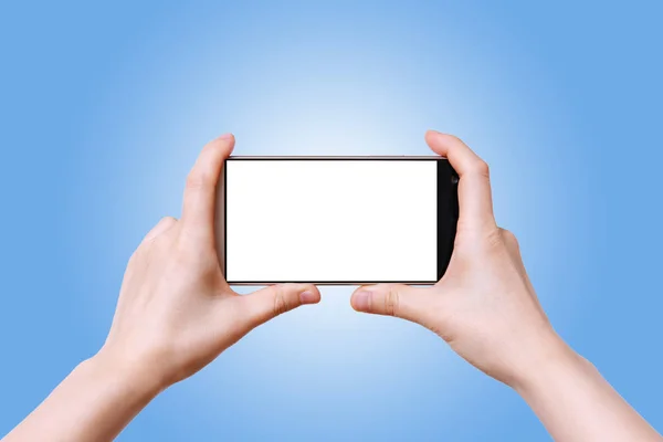 Bir elde ekran akıllı telefonuna dokun