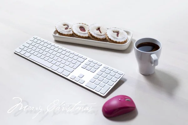 Cookies voor 2017 Kerstmis en Nieuwjaar peperkoek — Stockfoto