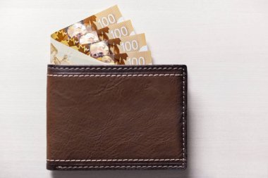Deri cüzdan Kanada Doları