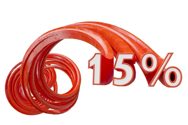 Πώληση κόκκινο σε λευκό φόντο. 3D απεικόνιση — Φωτογραφία Αρχείου