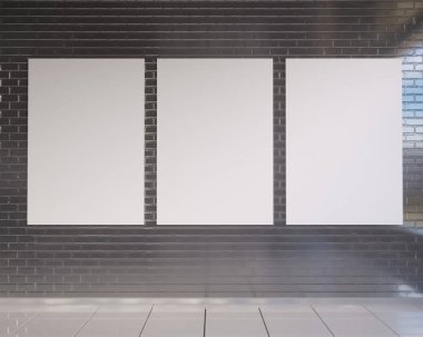 poster vintage pastel hipster minimalizm çatı iç arka plan, 3d render ile alay