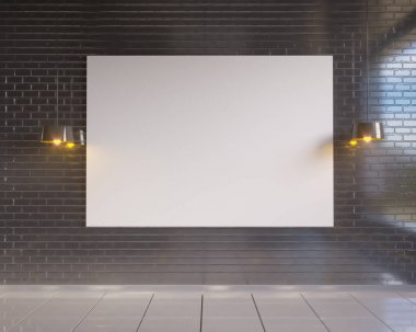 poster vintage pastel hipster minimalizm çatı iç arka plan, 3d render ile alay