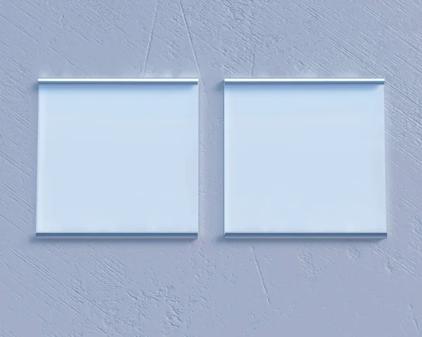 콘크리트 벽, 3d 그림 스타일, 기호, 서식 파일, 투명 한, 벽, 흰색을 모의에 투명 한 간판 — 스톡 사진