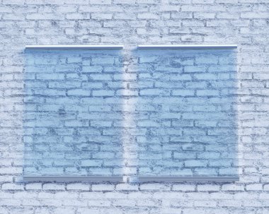 Beton duvar, sahte kadar 3d çizim stil, sembol, şablon, beyaz duvar, saydam, şeffaf tabela  