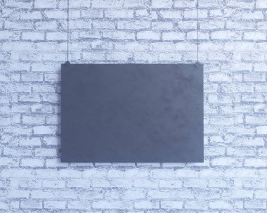 Poster Mock-up, Mock-up şablon izole beyaz arka planda, hazır tasarım, 3d çizim için.