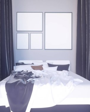 iç, sahte duvar, 3d çizim studio, Stil, tablo, şablon, kadar duvar, poster kadar beyaz, ahşap  