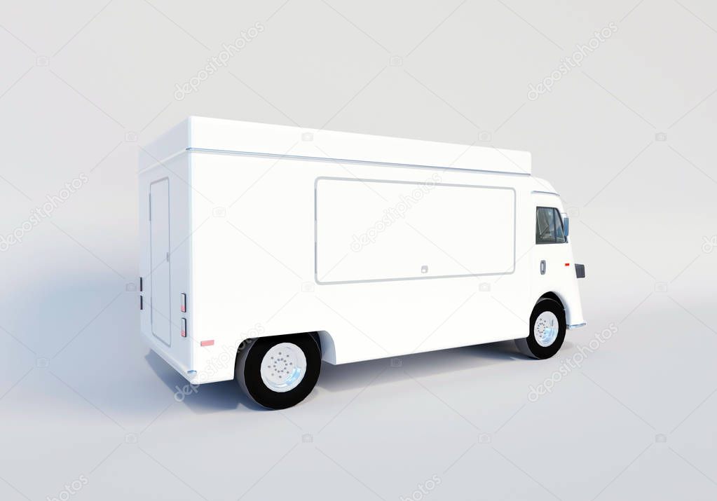 3D illustration of food truck  transportations,  truck,  trucks,  up,  van,  vehicle,  vintage,  white  
