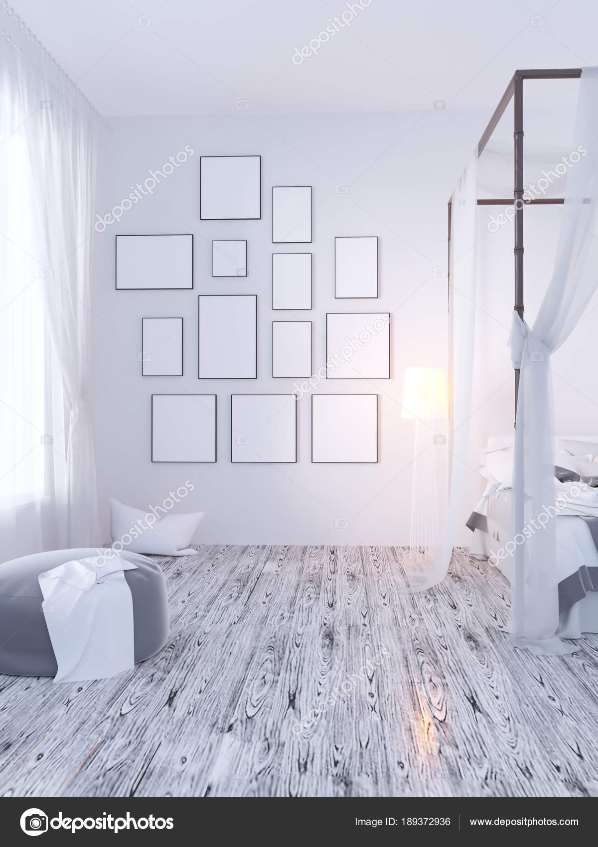 Mock Up Poster With Vintage Pastel Hipster Minimalism Loft