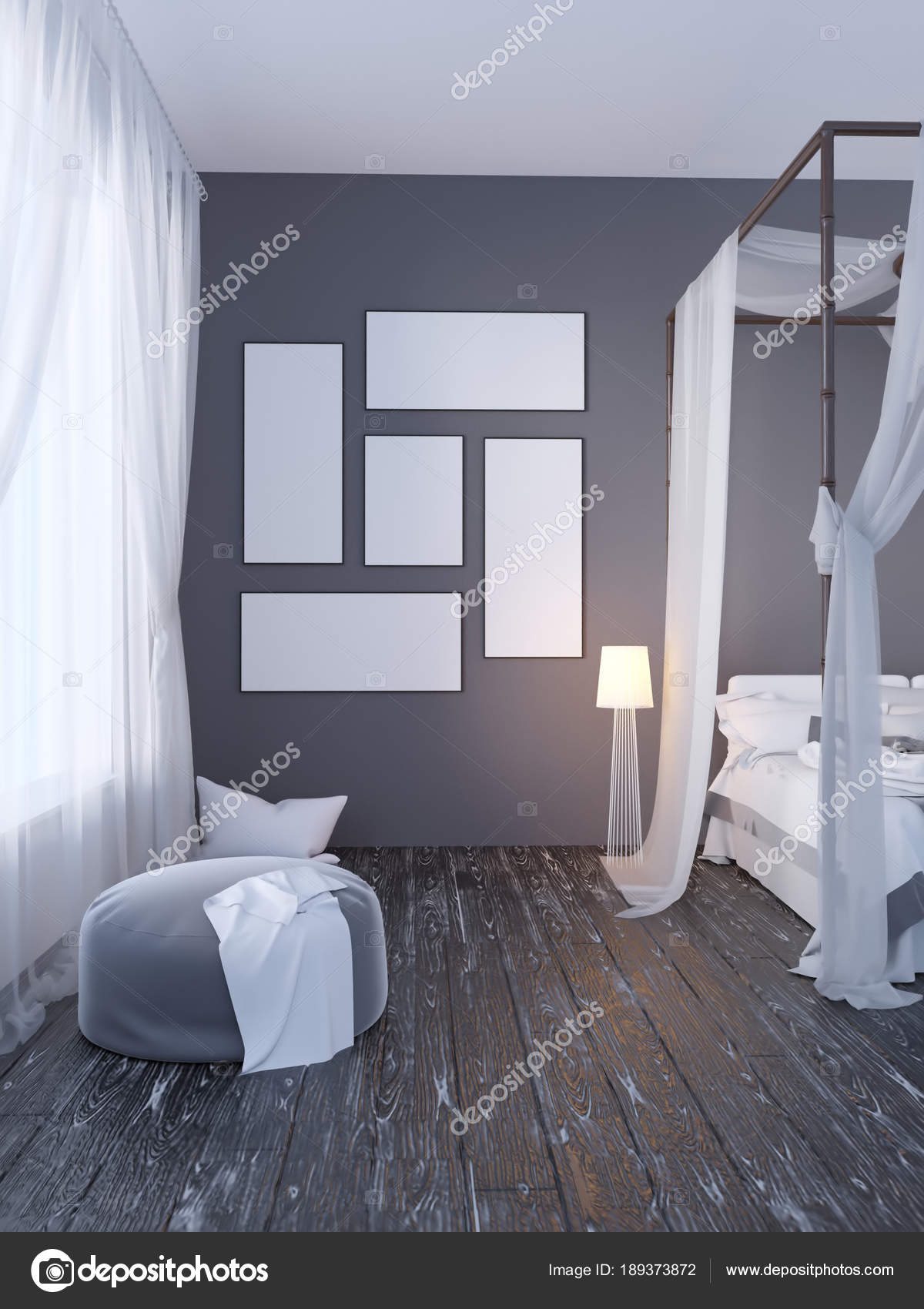 Mock Up Poster With Vintage Pastel Hipster Minimalism Loft