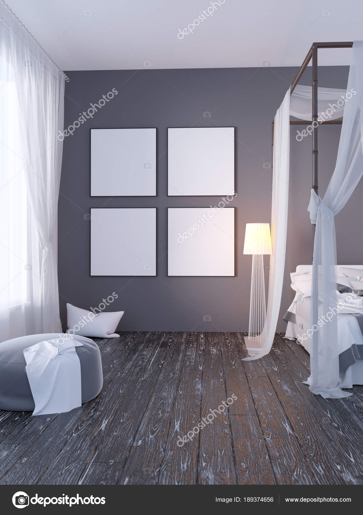 Mock Up Poster With Vintage Pastel Hipster Minimalism Loft