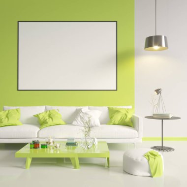 poster vintage hipster minimalizm çatı iç arka plan, 3d render, 3d çizim ile alay