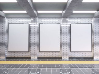 metro istasyonu 3d çizim tabela, alanı, istasyon, metro, şablon, üç, yeraltı büyük poster