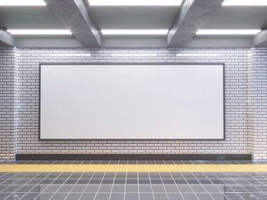 metro istasyonu 3d çizim tabela, alanı, istasyon, metro, şablon, üç, yeraltı büyük poster
