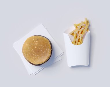 Fast food kimlik 3d çizim kırtasiye, kırtasiye, Stil, sahte almak, şablon, kadar beyaz  