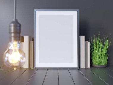 Alay, hipster arka plan, 3d çizim poster, render, işleme, retro, Oda, Stil, tablo, şablon, kadar duvar