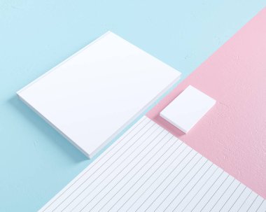 Marka kimliği için şablon. Sunumlar ve portföy grafik 3d çizim