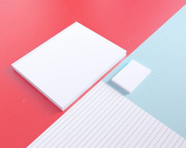 Marka kimliği için şablon. Sunumlar ve portföy grafik 3d çizim