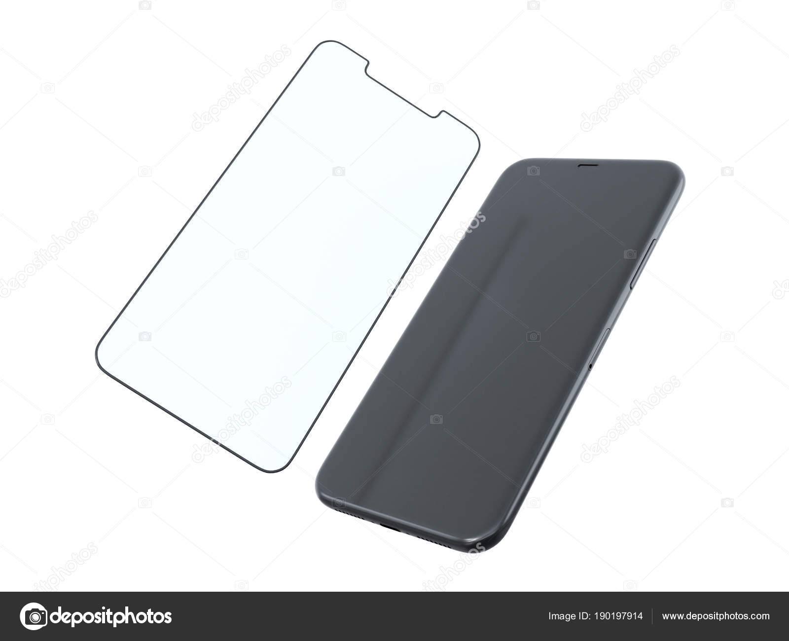 Modern silver smartphone isolated on the white cylinder with ... Rendering 3d online