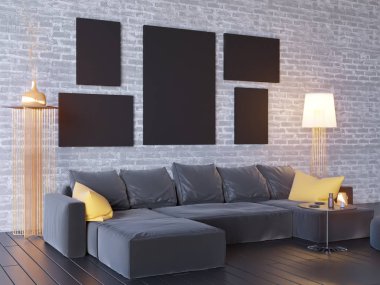 poster vintage yenilikçi çatı iç arka plan, 3d Illustrator ahşap, iş resim, portföy ile alay,  