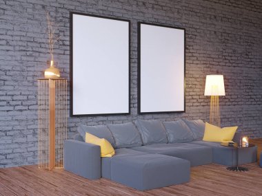 poster vintage yenilikçi çatı iç arka plan, 3d Illustrator ahşap, iş resim, portföy ile alay,  