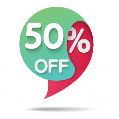 Satılık kırmızı etiket izole vektör çizim.