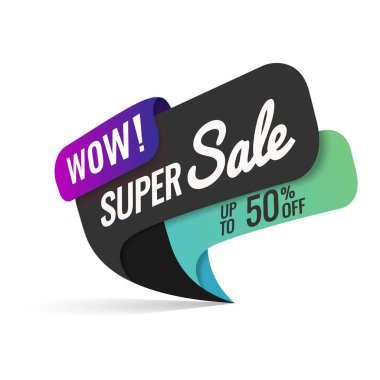 Süper satış, vektör çizim.