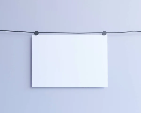 Cartaz Mock-up, Modelo de Mock-up em fundo branco isolado, Pronto para o seu projeto, Ilustração 3D . — Fotografia de Stock