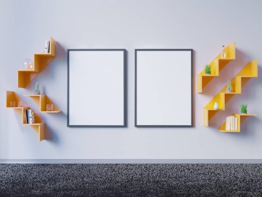 Alay poster, yenilikçi, 3d Çizim oluşturma gerçekçi, Oda, İskandinav, stüdyo, Stil, şablon