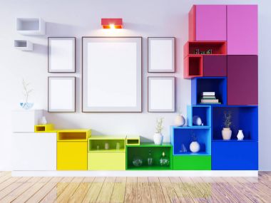 Alay poster, parlak renkler, 3d çizim resim, poster, sunum, gerçekçi.