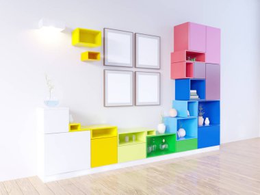 Alay poster, parlak renkler, 3d çizim resim, poster, sunum, gerçekçi.