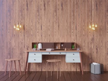 poster çerçevesi içinde yenilikçi iç geçmiş, 3d render kadar alay