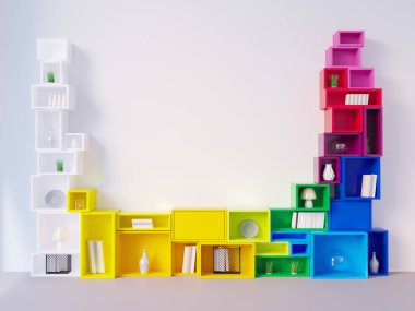 Poster, parlak renkler, 3d çizim studio, Stil, şablon, kadar kentsel alay