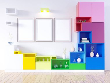 Alay poster, parlak renkler, 3d çizim resim, poster, sunum, gerçekçi.